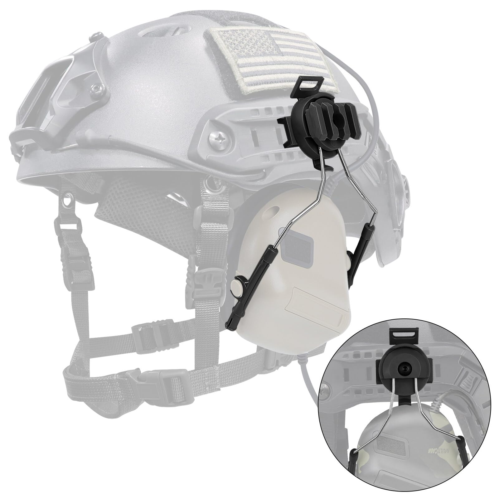 Amazon.com : Qavctw 2 pcs Fast Tactical Helmet Accessories Rail
